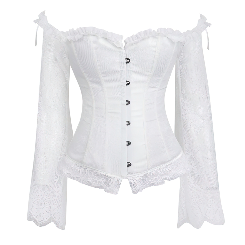 dentelle blanche corset bustier