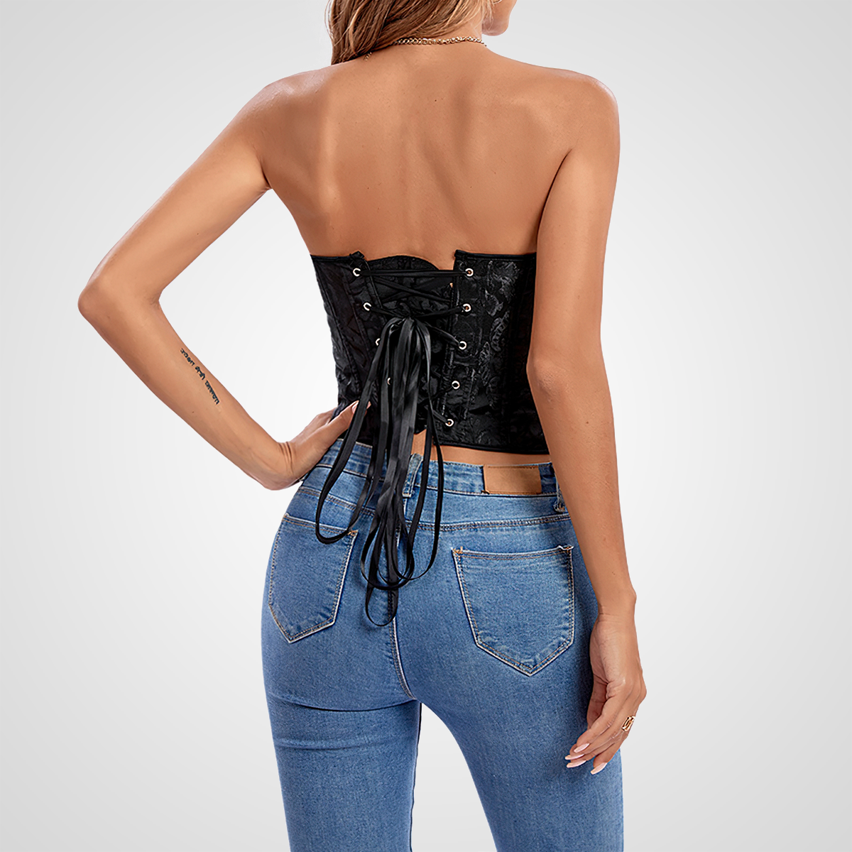 corset court noir