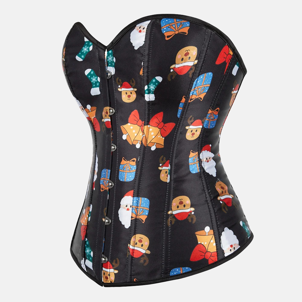 Élégant corset noir Noël