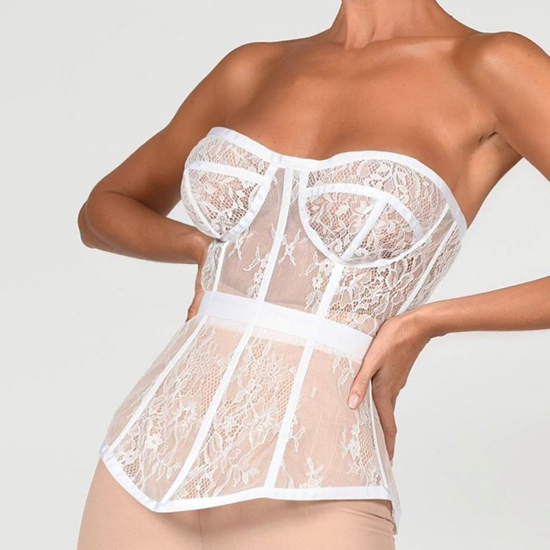 motif floral sur bustier