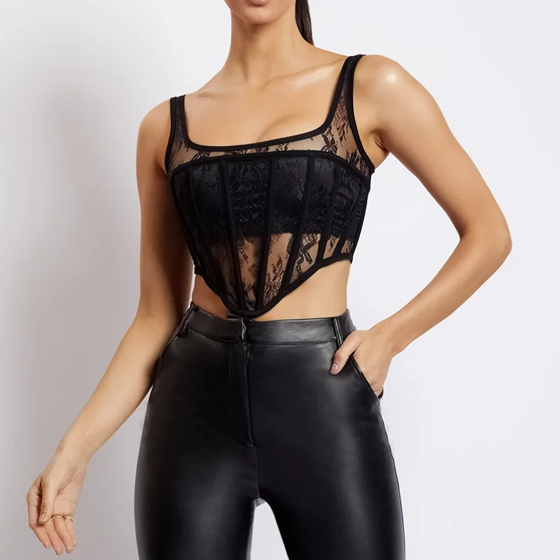 Bustier en dentelle noir