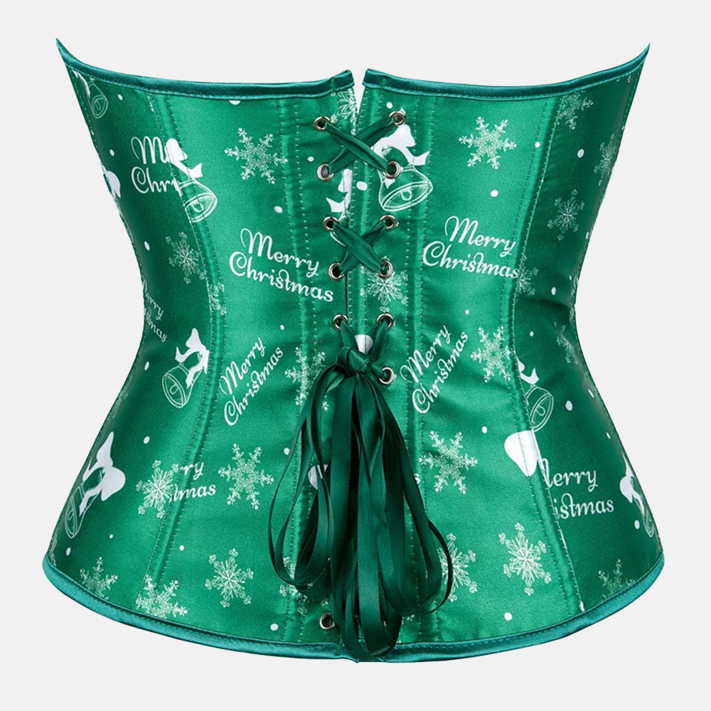 vêtement festif bustier vert