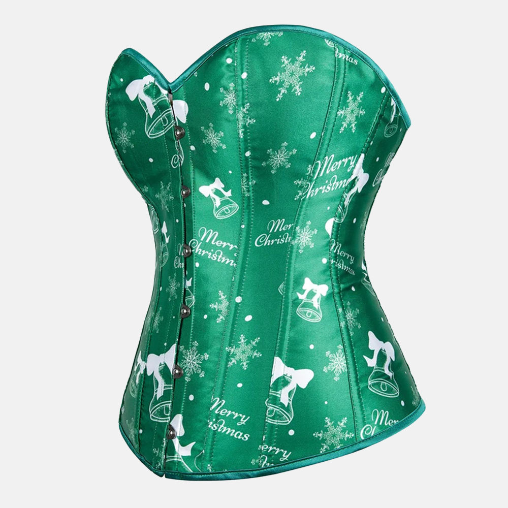 élégant corset vert Noël