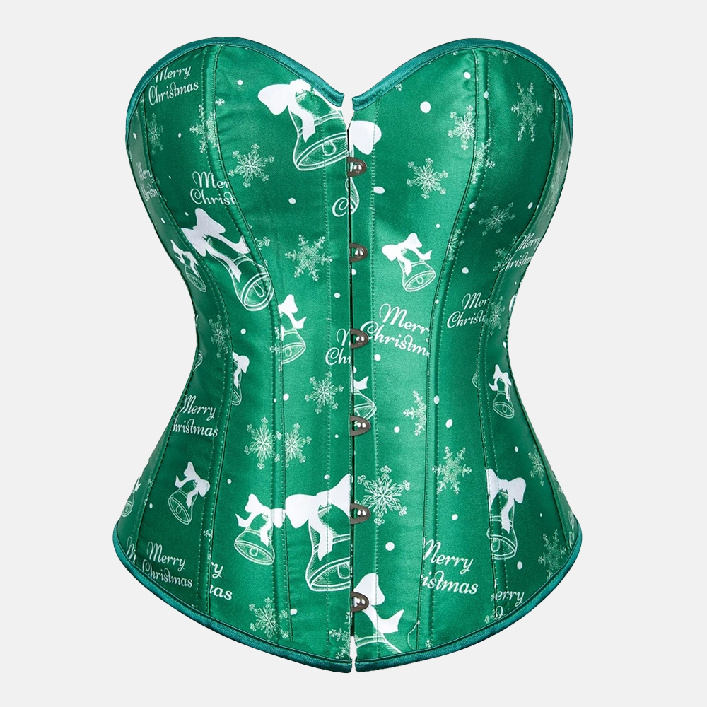 corset bustier vert Merry Christmas