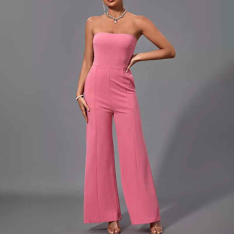 combinaison bustier rose