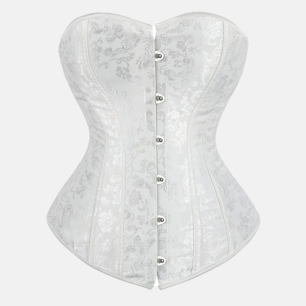 bustier blanc sophistiqué