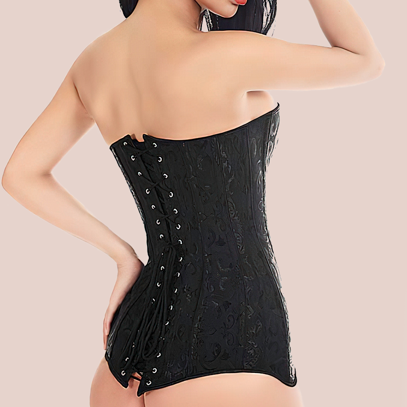 silhouette avec corset noir
