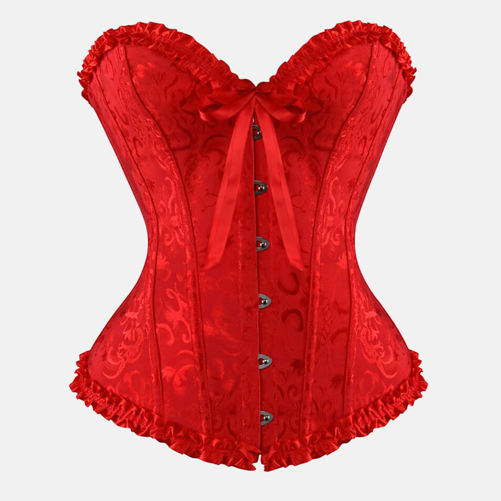 bustier rouge à lacets
