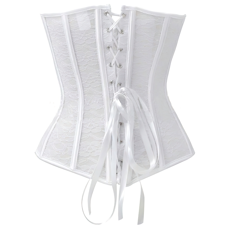 dentelle blanche corset