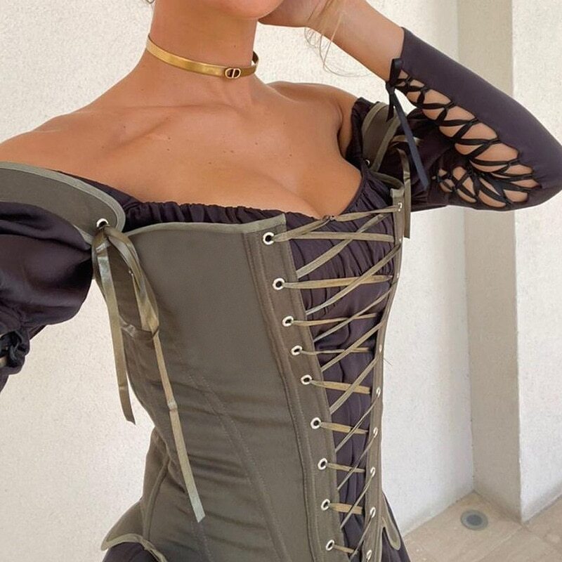 Corset kaki élégant