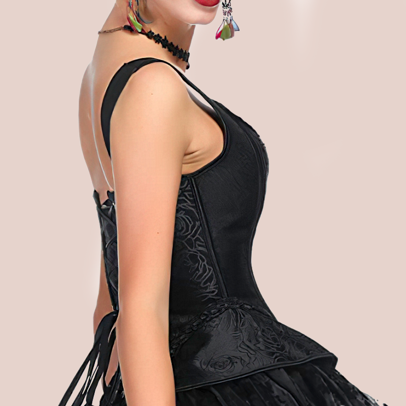corset noir style bustier