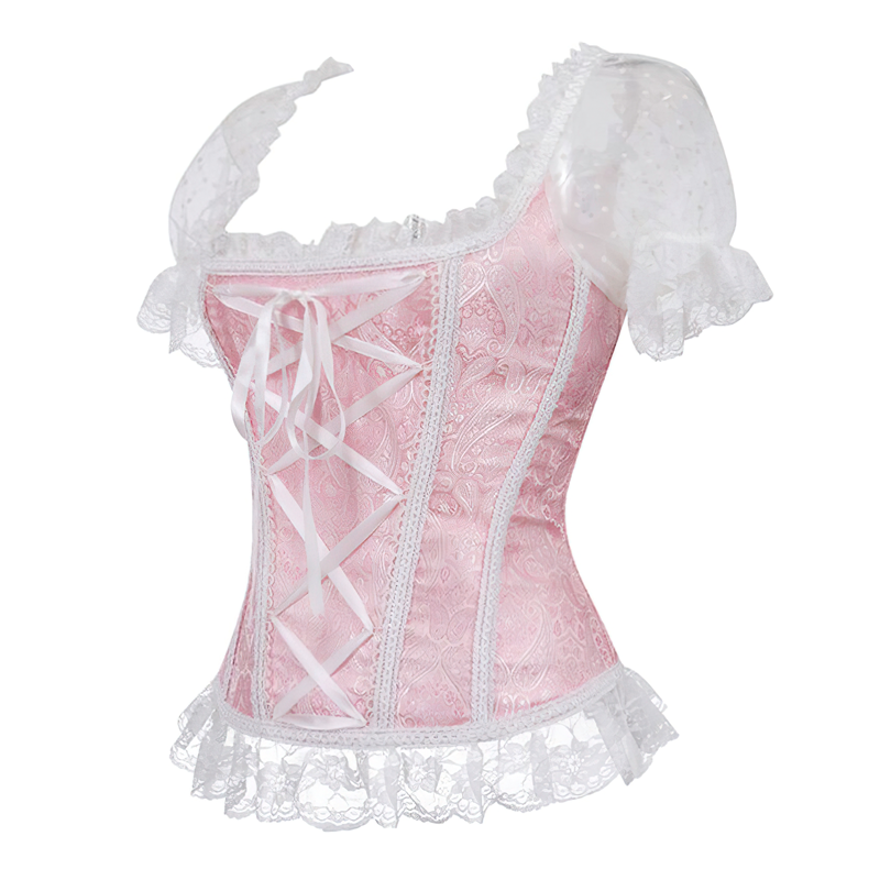 élégance corset rose