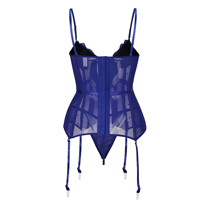 style élégant guêpière bleue