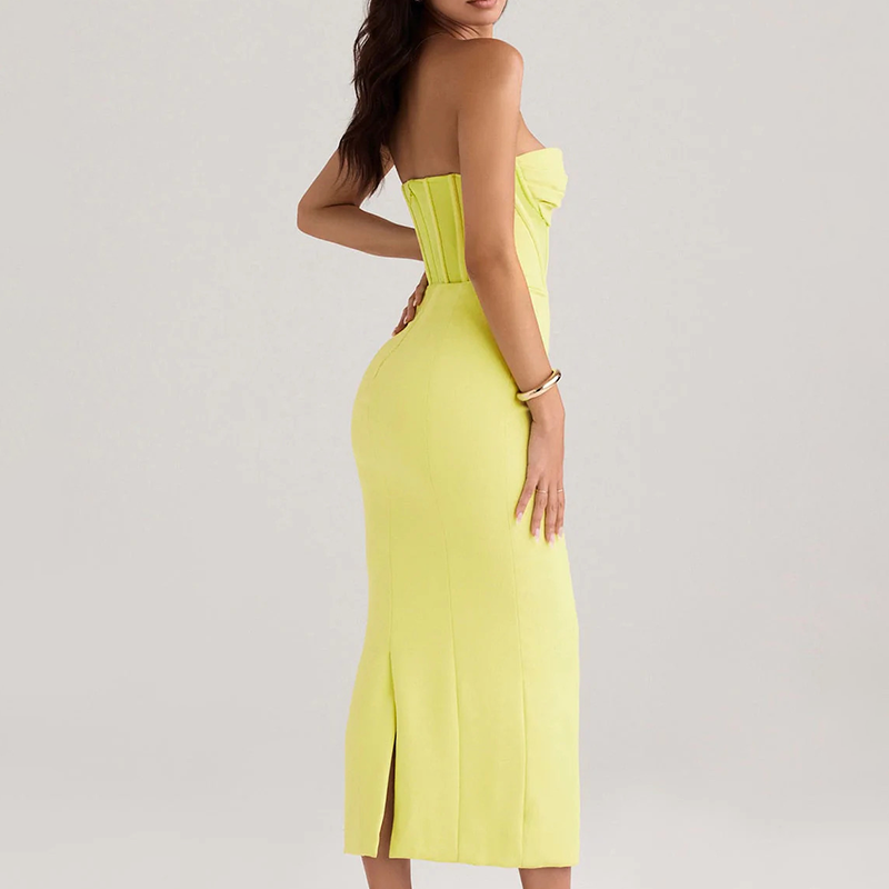 robe jaune élégante