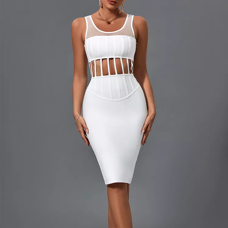 Robe bustier transparent