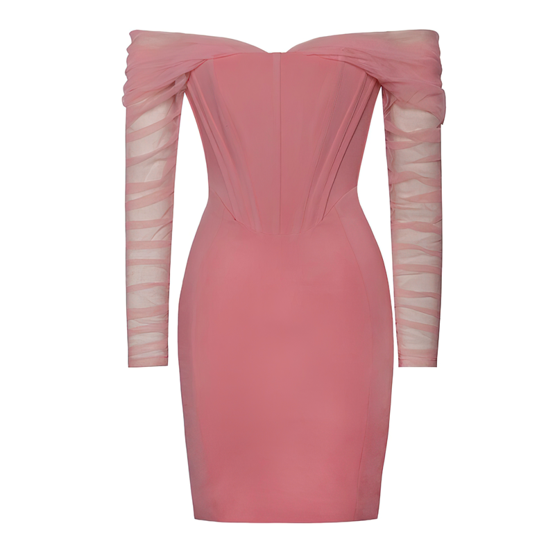 robe chic bustier rose