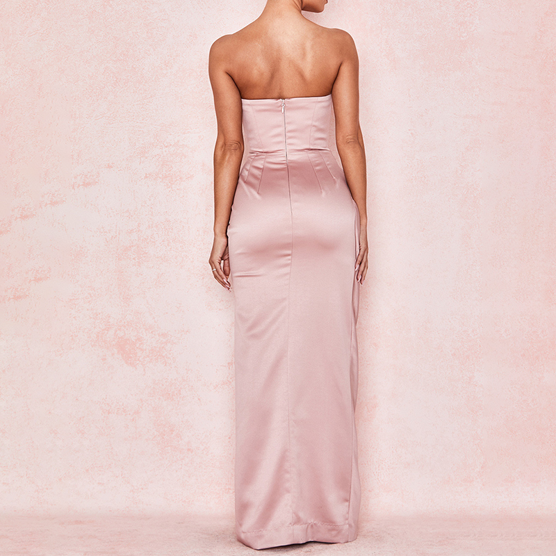 Tendance robe bustier soirée rose