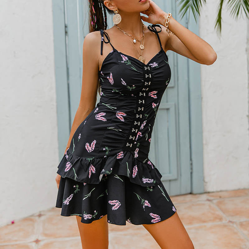 Robe bustier fleurie élégante