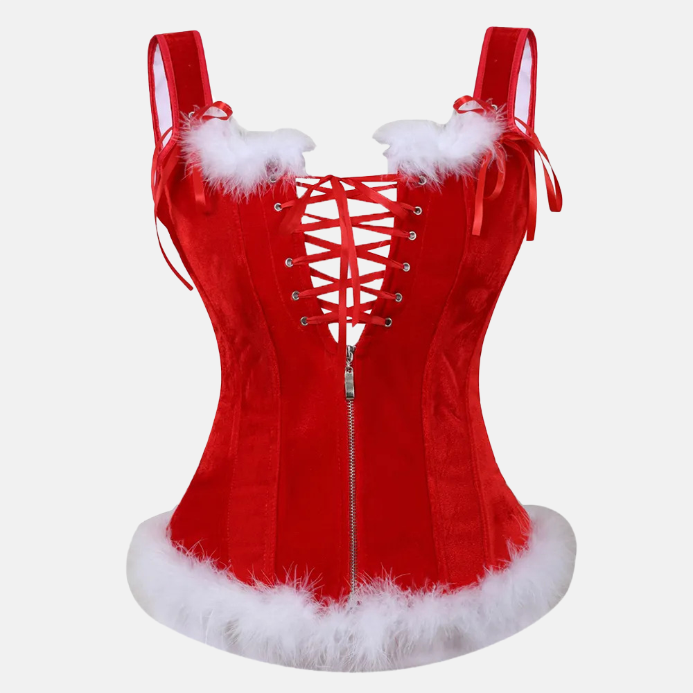 Corset rouge style bustier Sexy Santa